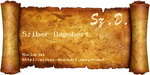 Sziber Dagobert névjegykártya
